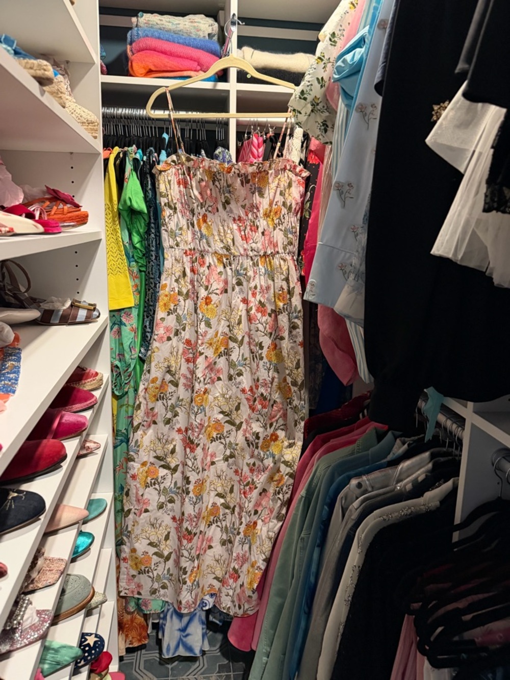 Coco Shop shirred floral maxi dress